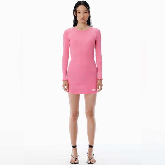 Alexander Wang Dresses & Skirts - Alexander Wang Long-Sleeve Pink Bodycon Mini Dress